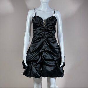 Kiki Vintage 80’s/90’s Ruched Sleeveless Black Dress size Small